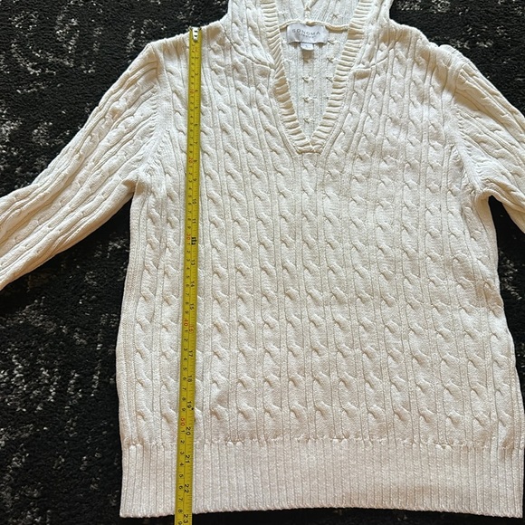 Sonoma Cream V-Neck Sweater for Women - Picture 6 of 7